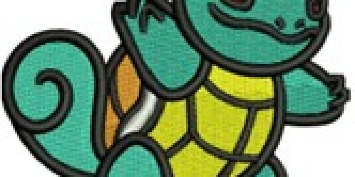 High-Detail Squirtle Embroidery Pattern for Custom Projects